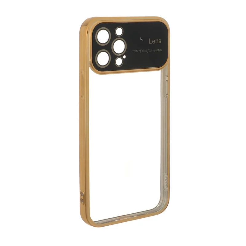 قاب دور رنگی محافظ لنز شیشه ای Apple iPhone 12 Pro - طلایی - تصویر 2
