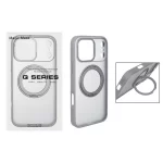 قاب اورجینال Magic Mask استند چرخشی Magsafe مدل Apple iPhone 17 Pro Max - خاکستری (پک دار)