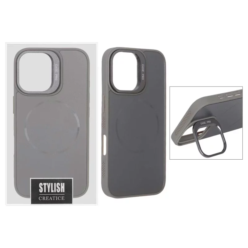 قاب اورجینال PVD Case Pro استندشو MagSafe مدل Apple iPhone 16 - خاکستری (پک دار) - تصویر 2