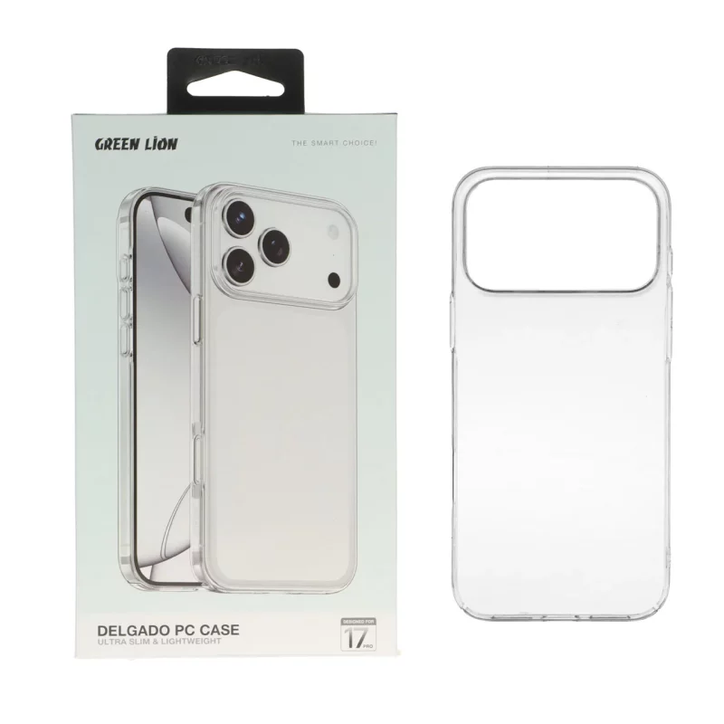 قاب اورجینال Green Lion شفاف Delgado Pc Case مدل Apple iPhone 17 Pro (پک دار) - تصویر 2