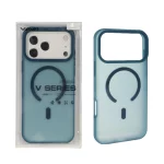 قاب اورجینال VAWI سیلیکونی پاستیلی MagSafe مدل Apple iPhone 17 Pro Max - آبی (پک دار)