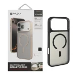 قاب اورجینال Puloka مات Tactile دور لنز فلزی MagSafe مدل Apple iPhone 17 Pro Max - مشکی (پک دار)