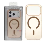 قاب اورجینال کریستالی MagSafe شفاف Premium مدل Apple iPhone 17 Pro - صحرایی (پک دار)
