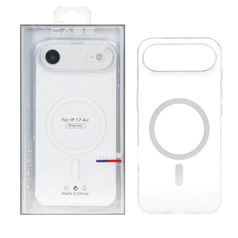 قاب اورجینال کریستالی MagSafe شفاف Premium مدل Apple iPhone 17 Air (پک دار) - تصویر 2