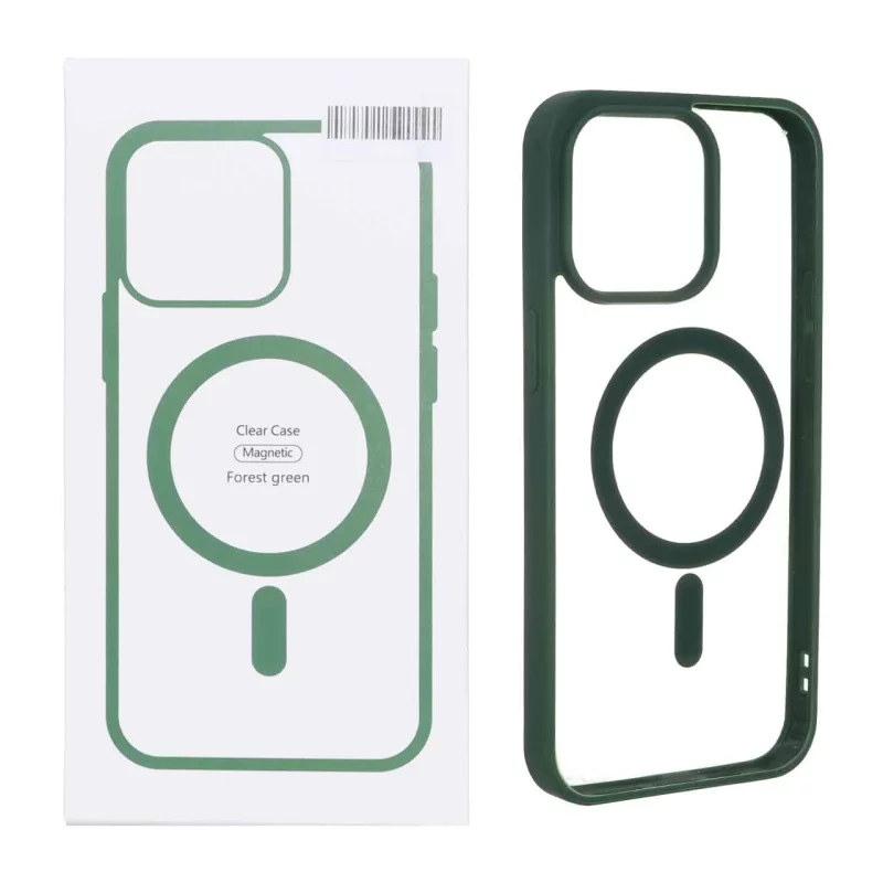 قاب شفاف Apple iPhone 15 Pro Max با قابلیت شارژ MagSafe - سبز (پک دار) - تصویر 2