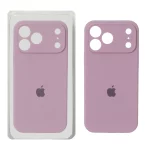 قاب سیلیکونی پاک کنی محافظ لنزدار اورجینال Apple iPhone 17 Pro Max - بنفش کدر (پک دار) - NTC