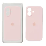 قاب سیلیکونی پاک کنی محافظ لنزدار اورجینال Apple iPhone 17 - صورتی روشن (پک دار) - NTC