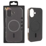 قاب سوزنی طرح مگ سیف مگنت فلزی دور براق Apple iPhone 17 - خاکستری (پک دار)