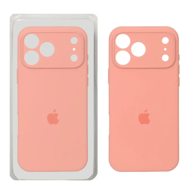 قاب سیلیکونی پاک کنی محافظ لنزدار اورجینال Apple iPhone 17 Pro - گلبهی تیره (پک اصلی) - تصویر 2