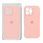 قاب سیلیکونی پاک کنی محافظ لنزدار اورجینال Apple iPhone 16 Pro Max - صورتی روشن کد 1 (پک دار) - NTC