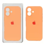 قاب سیلیکونی پاک کنی محافظ لنزدار اورجینال Apple iPhone 17 - نارنجی روشن (پک دار) - NTC