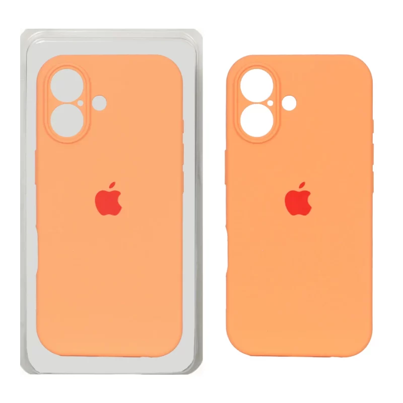 قاب سیلیکونی پاک کنی محافظ لنزدار اورجینال Apple iPhone 17 - نارنجی روشن (پک دار) - NTC - تصویر 2