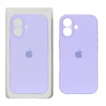 قاب سیلیکونی پاک کنی محافظ لنزدار اورجینال Apple iPhone 17 - بنفش روشن کد 1 (پک دار) - NTC