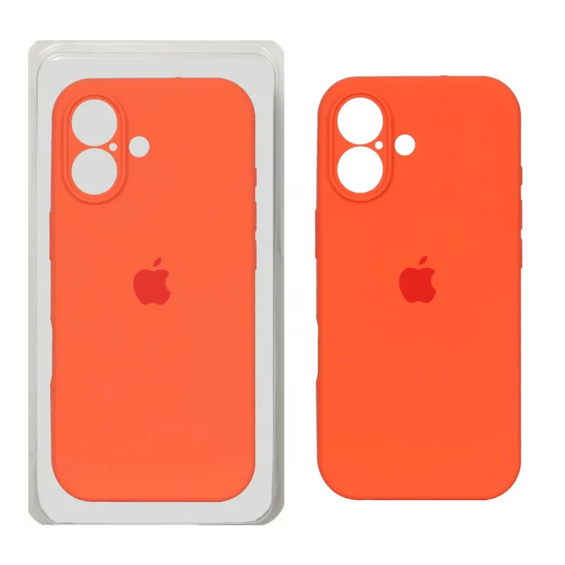 قاب سیلیکونی پاک کنی محافظ لنزدار اورجینال Apple iPhone 17 - نارنجی تیره (پک دار) - NTC - تصویر 2