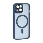 قاب مات MagSafe محافظ لنز گلس دار Apple iPhone 15 - آبی - NTC
