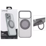 قاب اورجینال UTRYEE مات MagSafe لوپ استندشو Apple iPhone 17 Pro Max - خاکستری (پک دار)