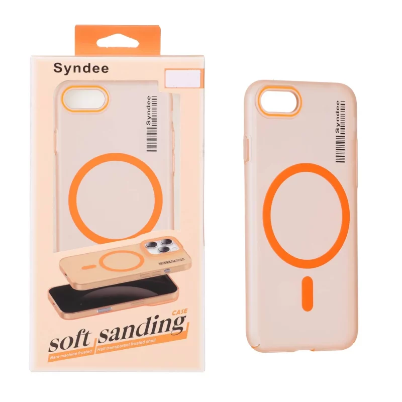 قاب اورجینال Syndee مات Magsafe مدل Apple iPhone 7 / iPhone 8 / iPhone SE (2020) - نارنجی (پک دار) - تصویر 2