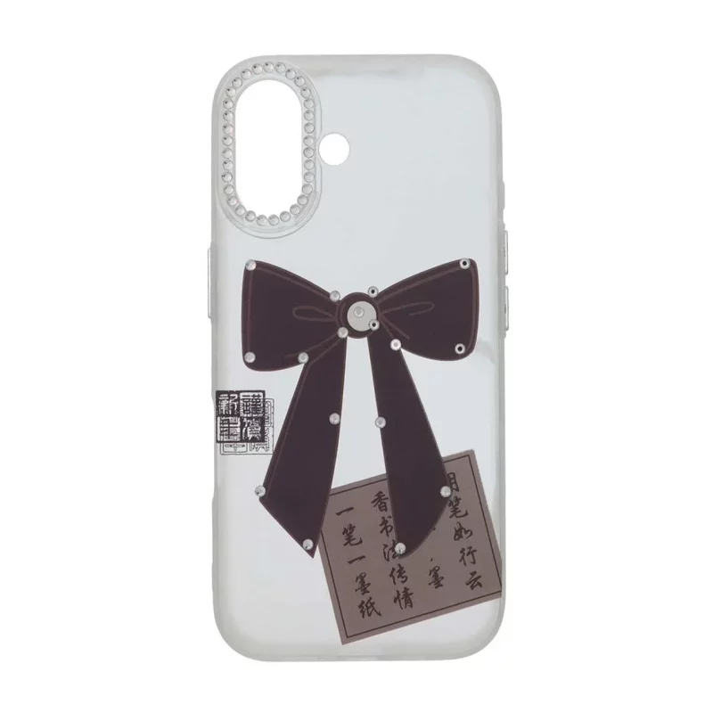 قاب دور ژله ای مات نگین دار Apple iPhone 16 - طرح 99 - تصویر 2