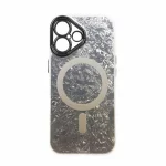 قاب ice طرح مگ سیف دور مات لنز شفاف Apple iPhone 16 - طلایی