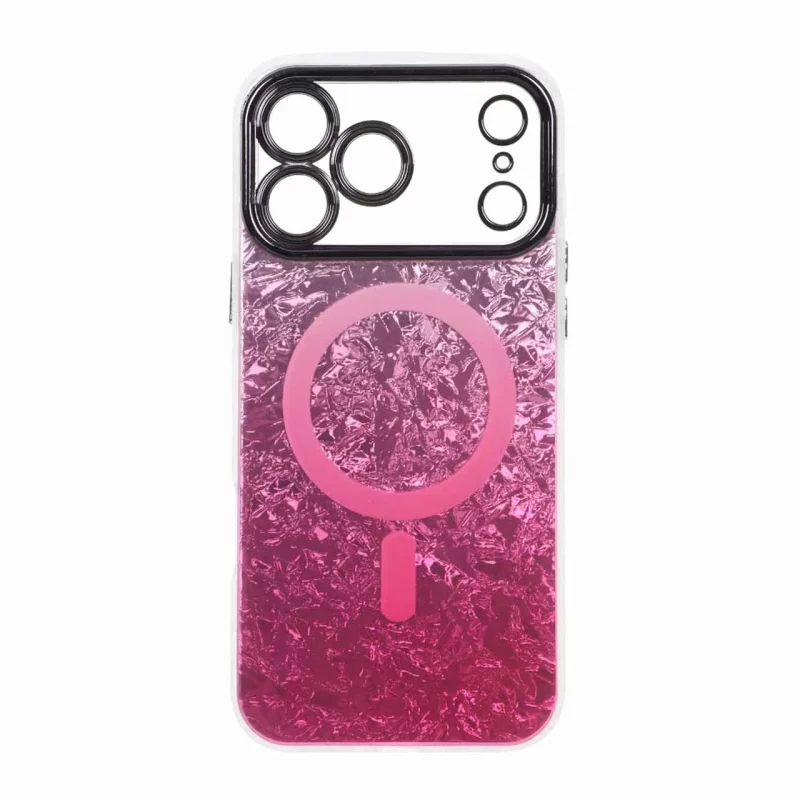 قاب ice طرح مگ سیف دور مات لنز شفاف Apple iPhone 17 Pro Max - سرخابی - تصویر 2