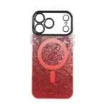 قاب ice طرح مگ سیف دور مات لنز شفاف Apple iPhone 17 Pro Max - قرمز