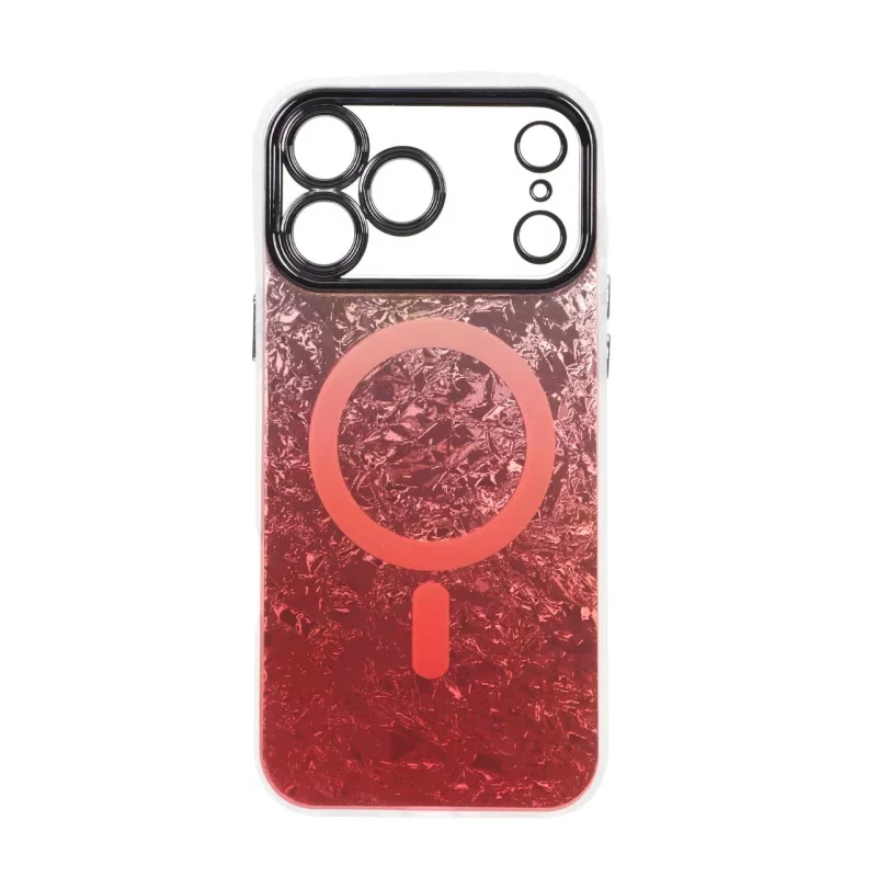 قاب ice طرح مگ سیف دور مات لنز شفاف Apple iPhone 17 Pro Max - قرمز - تصویر 2
