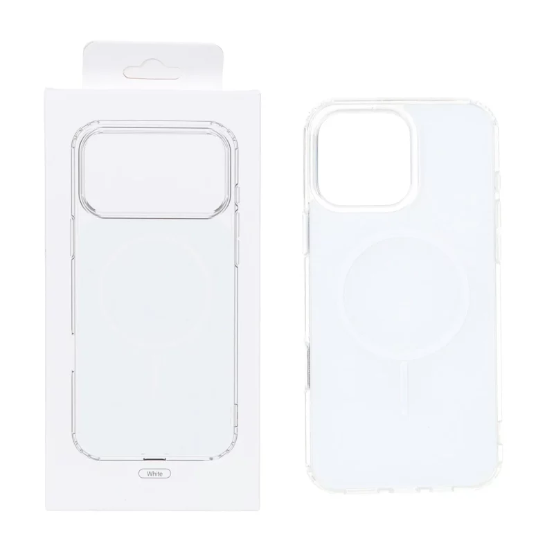 قاب پشت رنگی دور ژله ای با قابلیت شارژ MagSafe مدل Apple iPhone 16 Pro Max - سفید (پک دار) - تصویر 2