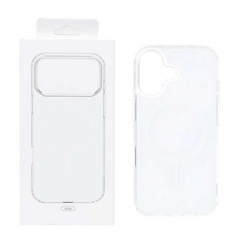 قاب پشت رنگی دور ژله ای با قابلیت شارژ MagSafe مدل Apple iPhone 16 - سفید (پک دار) - تصویر 2