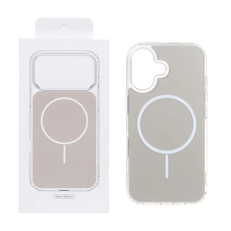 قاب پشت رنگی دور ژله ای با قابلیت شارژ MagSafe مدل Apple iPhone 16 - صحرایی (پک دار) - تصویر 2