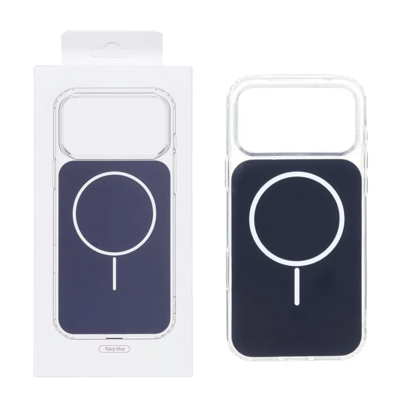 قاب پشت رنگی دور ژله ای با قابلیت شارژ MagSafe مدل Apple iPhone 17 Pro - سرمه ای (پک دار) - تصویر 2