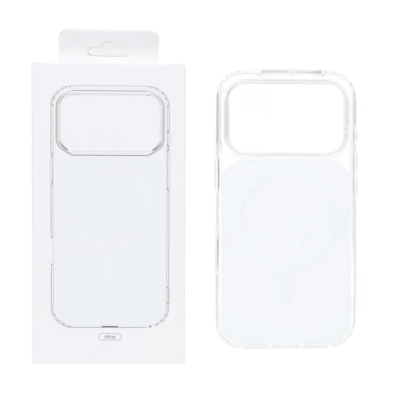 قاب پشت رنگی دور ژله ای با قابلیت شارژ MagSafe مدل Apple iPhone 17 Pro - سفید (پک دار) - تصویر 2