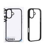 قاب اورجینال Q Series شفاف Alfa مدل Apple iPhone 16 - مشکی (پک دار)