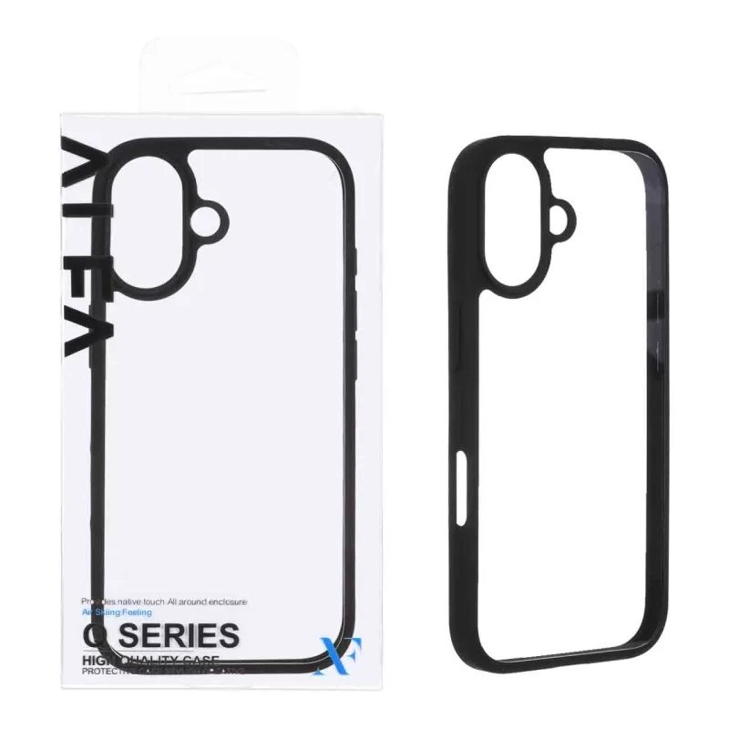 قاب اورجینال Q Series شفاف Alfa مدل Apple iPhone 16 - مشکی (پک دار) - تصویر 2