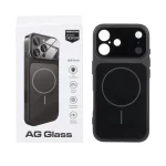 قاب اورجینال AG Glass محافظ لنز برجسته براق Magsafe مدل Apple iPhone 17 - مشکی