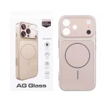 قاب اورجینال AG Glass محافظ لنز برجسته براق Magsafe مدل Apple iPhone 17 - رزگلد