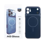 قاب اورجینال AG Glass محافظ لنز برجسته براق Magsafe مدل Apple iPhone 11 - سرمه ای