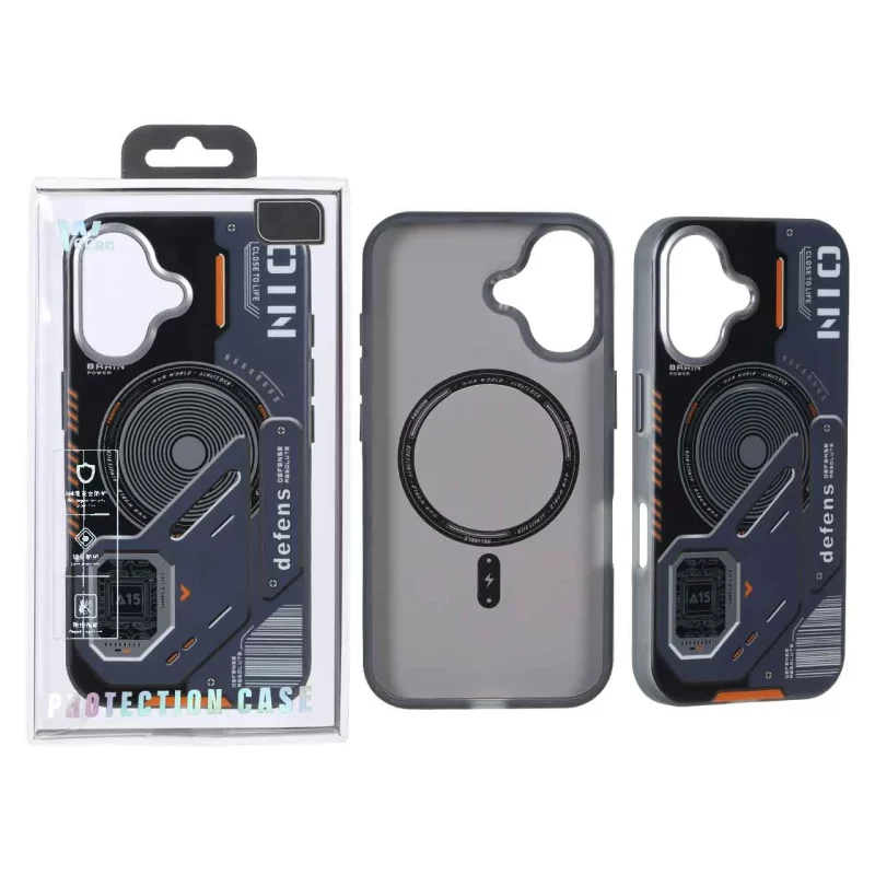 قاب Wecan طرح الکترونیک Defens مدل Apple iPhone 16 - مشکی (پک دار) - تصویر 2