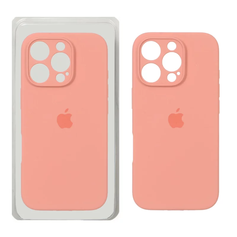 قاب سیلیکونی پاک کنی محافظ لنزدار اورجینال Apple iPhone 16 Pro - گلبهی تیره (پک اصلی) - تصویر 2