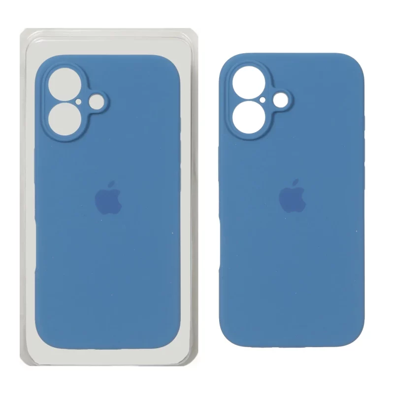 قاب سیلیکونی پاک کنی محافظ لنزدار اورجینال Apple iPhone 16 - آبی تیره (پک اصلی) - تصویر 2
