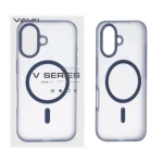 قاب اورجینال VAWI سیلیکونی پاستیلی MagSafe مدل Apple iPhone 16 - سرمه ای (پک دار)
