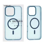 قاب اورجینال VAWI سیلیکونی پاستیلی MagSafe مدل Apple iPhone 16 Pro Max - آبی (پک دار)