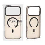 قاب اورجینال VAWI سیلیکونی پاستیلی MagSafe مدل Apple iPhone 17 Pro Max - مشکی (پک دار)