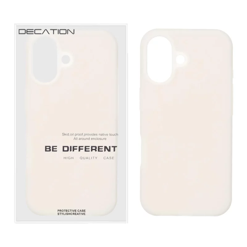 قاب Decation سیلیکونی پاستیلی Apple iPhone 17 - کرم (پک دار) - تصویر 2