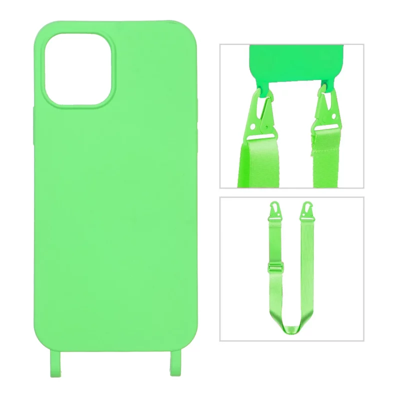 قاب CrossBody با بند لندیار Apple iPhone 12 Pro / iPhone 12 - سبز - تصویر 2