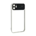 قاب دور رنگی محافظ لنز شیشه ای Apple iPhone 12 - نقره ای
