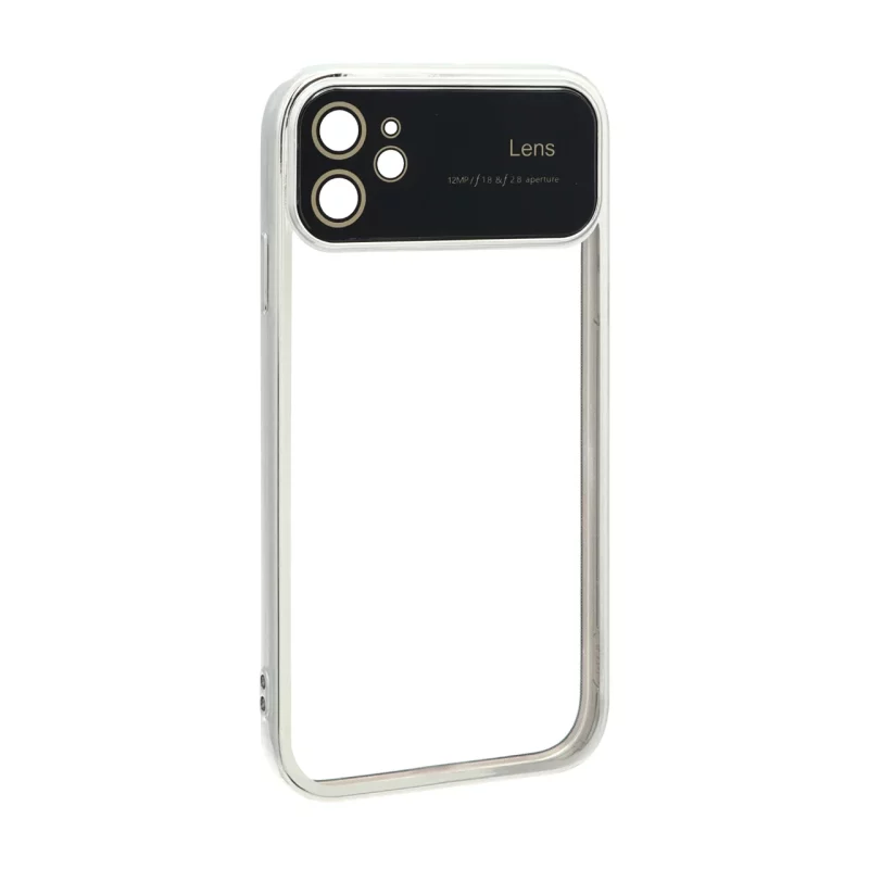 قاب دور رنگی محافظ لنز شیشه ای Apple iPhone 12 - نقره ای - تصویر 2