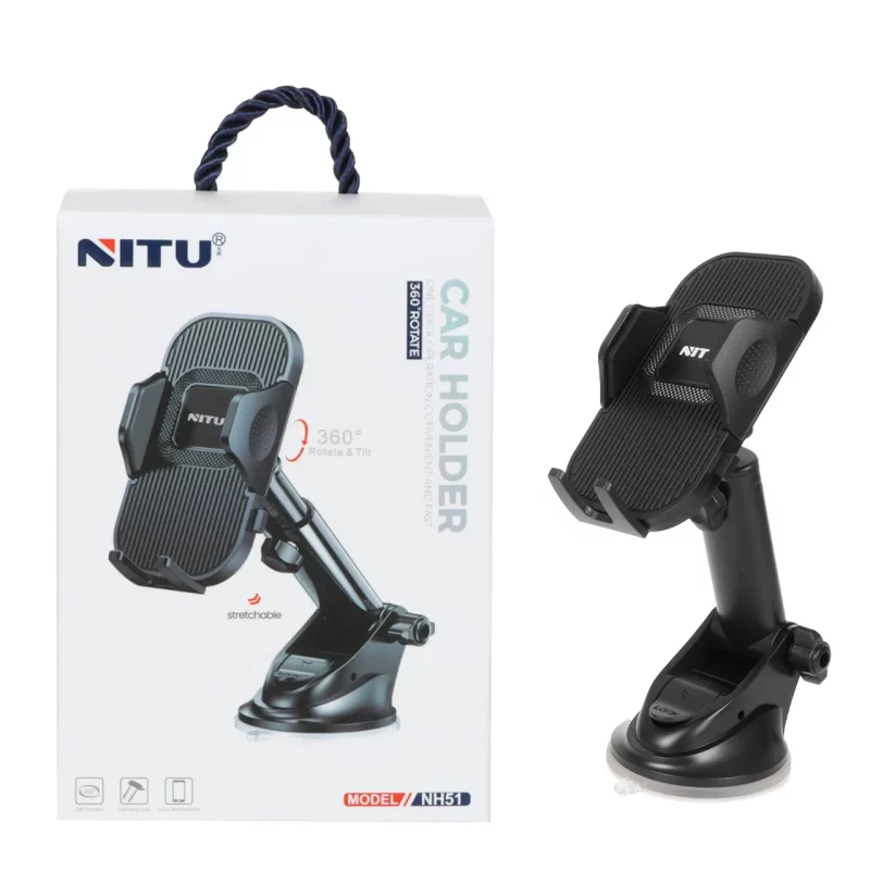 هولدر گوشی موبایل پایه دار NITU مدل NH51 - مشکی - تصویر 2