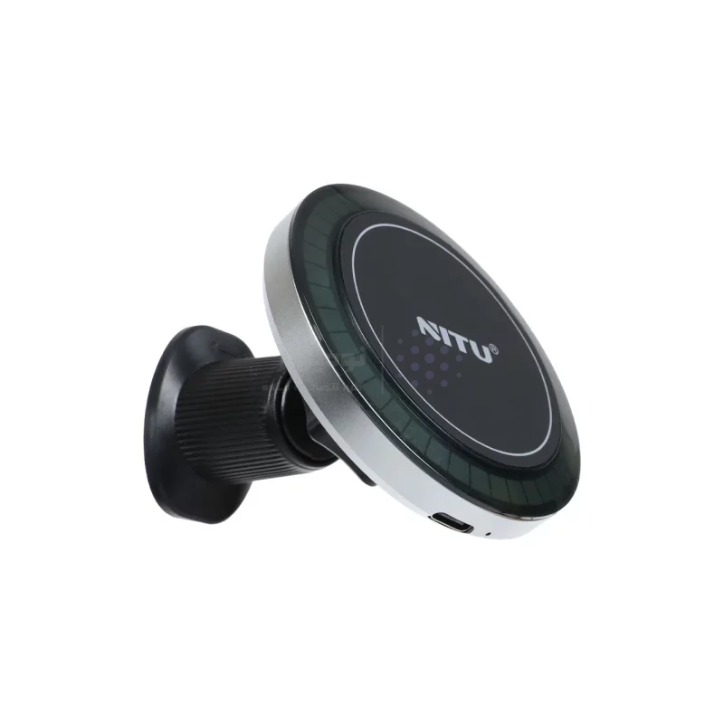 شارژر وایرلس و هولدر گوشی موبایل دریچه کولری Nitu مدل NCW02 - مشکی (گارانتی 18 ماه تعویض نیکان همراه) - تصویر 4