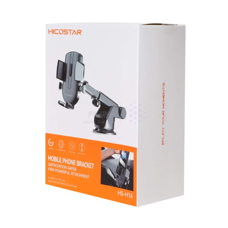 هولدر گوشی موبایل پایه دار Hicostar مدل HS-H16 - مشکی - تصویر 3
