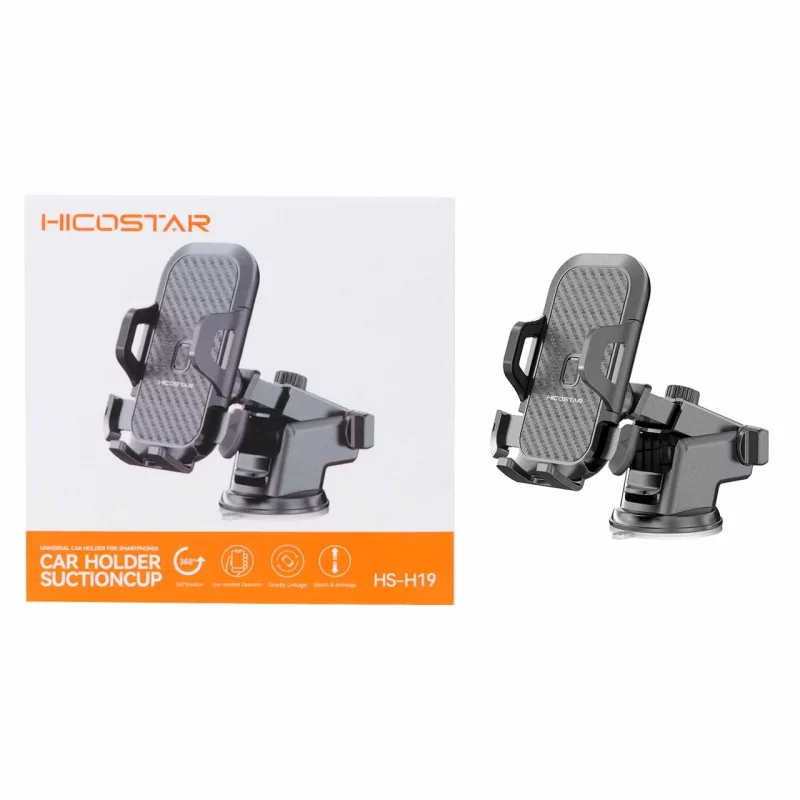 هولدر گوشی موبایل پایه دار Hicostar مدل HS-H19 - مشکی - تصویر 2